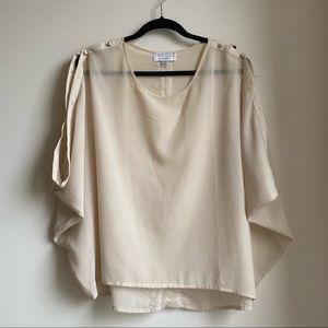 Flowy Chiffon Cream Shirt